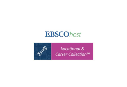 EBSCOhost Vocational and Career Collection